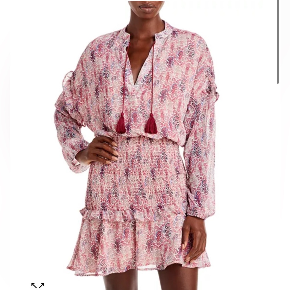 AQUA Abstract Print Mini Dress SMALL